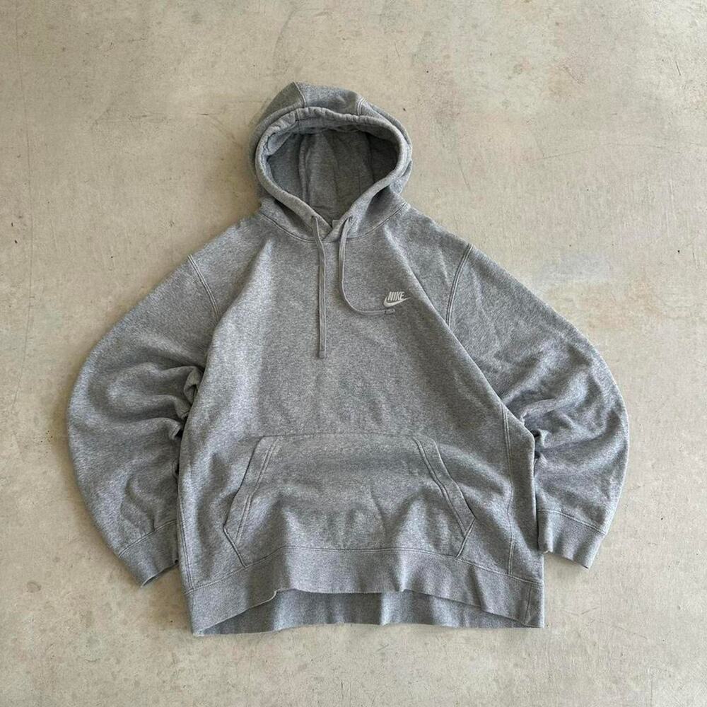 Grey Nike Logo Hoodie